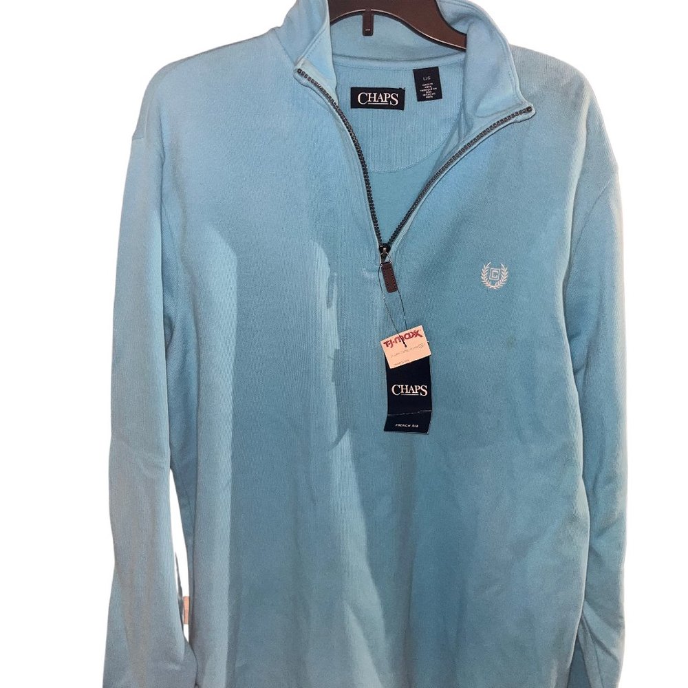 Blue Chaps 1/4 zip Pullover